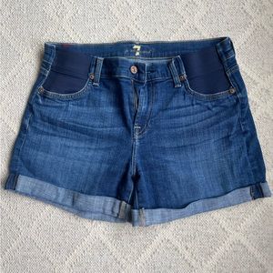 MATERNITY 7 for all mankind denim shorts
